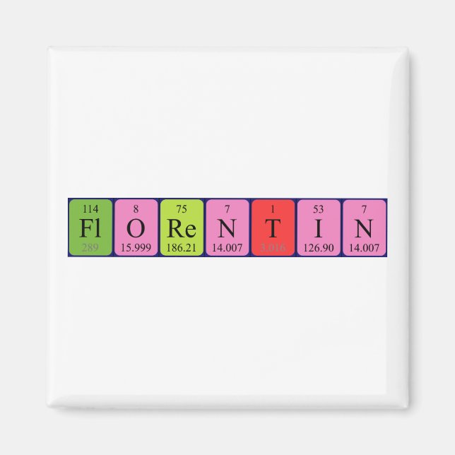 Florentin periodic table name magnet (Front)