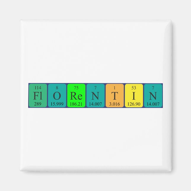 Florentin periodic table name magnet (Front)