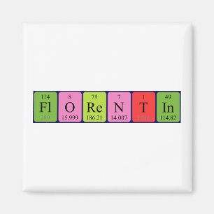 Florentin periodic table name magnet