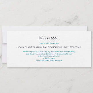 Florentine :: Cerulean :: Wedding Invitation