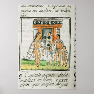 Florentine Codex' by Bernardino de Sahagun Poster