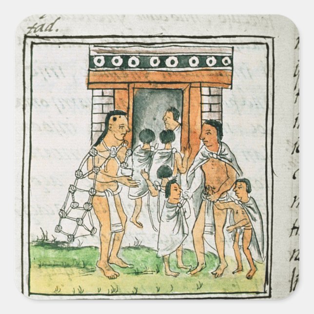 Florentine Codex' by Bernardino de Sahagun Square Sticker (Front)