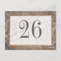 Florentine Elegance Tuscan Damask Table Number