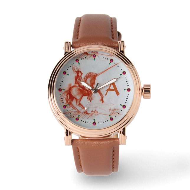 FLORENTINE  KNIGHT ON HORSEBACK monogram Watch (Front)