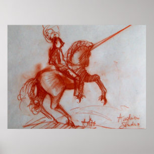 FLORENTINE KNIGHT ON HORSEBACK POSTER