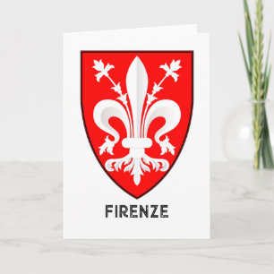 Florentine Lily Coat of Arms Fine Art Card