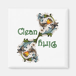 Florentine Painted Garden Dishwasher Magnet