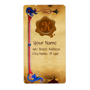 FLORENTINE PARCHMENT BROWN WAX SEAL MONOGRAM