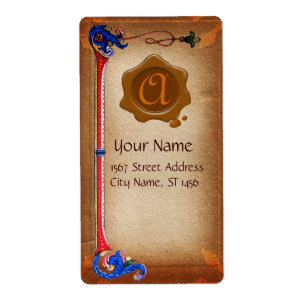 FLORENTINE PARCHMENT BROWN WAX SEAL MONOGRAM