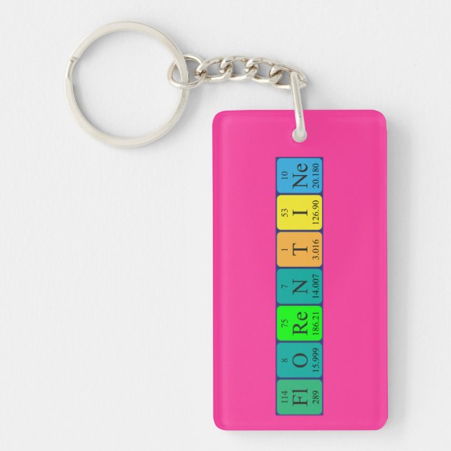 Florentine periodic table name keyring (Front)