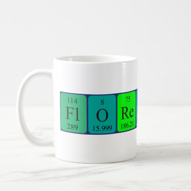 Florentine periodic table name mug (Left)