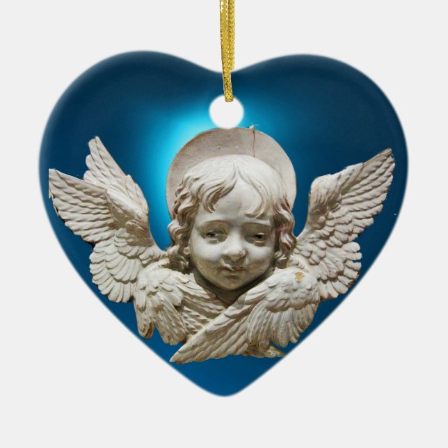 FLORENTINE RENAISSANCE ANGEL CERAMIC TREE DECORATION (Front)