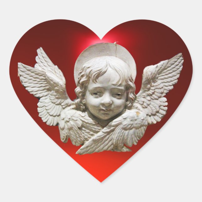 FLORENTINE RENAISSANCE ANGEL HEART STICKER (Front)