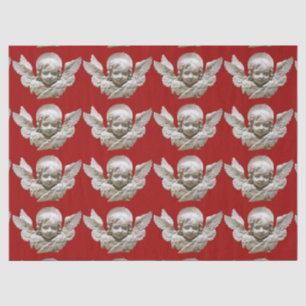 FLORENTINE RENAISSANCE ANGEL Red Christmas Tissue Paper