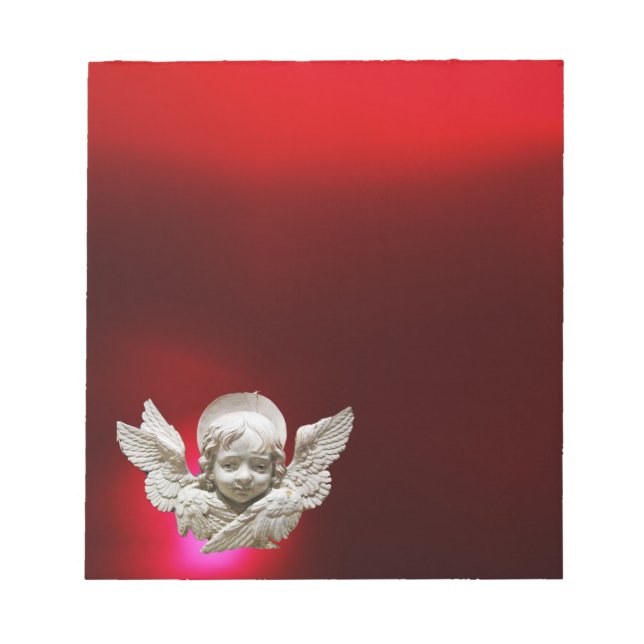 FLORENTINE RENAISSANCE ANGEL,red Notepad (Front)