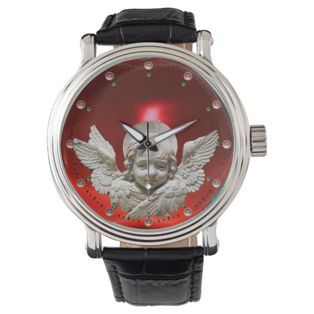 FLORENTINE RENAISSANCE ANGEL, Red Ruby Watch (Front)