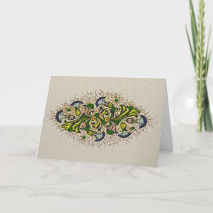 Florentine Renaissance Floral Painting Note Card