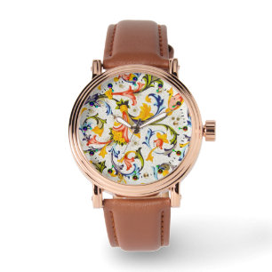 FLORENTINE RENAISSANCE FLORAL SWIRLS,FLOWERS WATCH