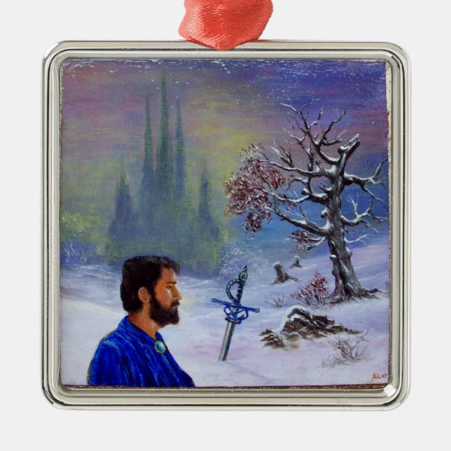 FLORENTINE  RENAISSANCE FRUITS Photo Template Metal Tree Decoration (Front)