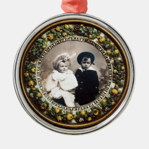 FLORENTINE  RENAISSANCE FRUITS Photo Template Metal Tree Decoration