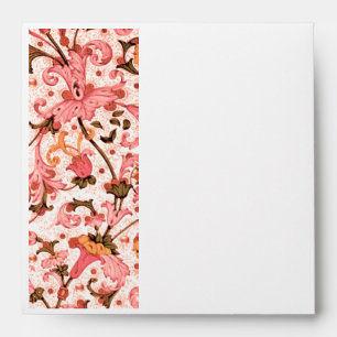 FLORENTINE RENAISSANCE PINK FLORAL SWIRLS,FLOWERS ENVELOPE