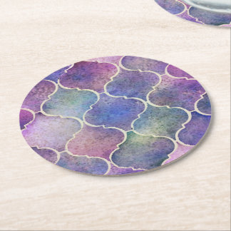 Florentine Tiles Round Paper Coaster
