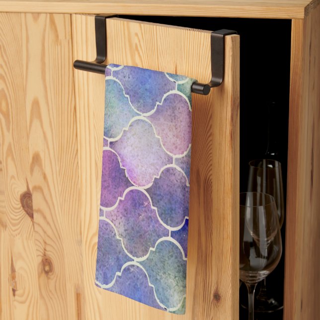 Florentine Tiles Tea Towel (Thirds Fold)
