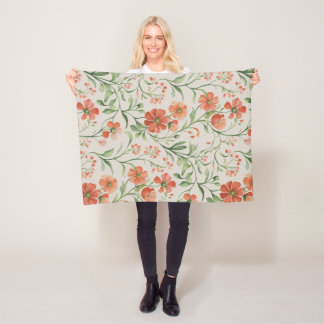 Flores 3 fleece blanket