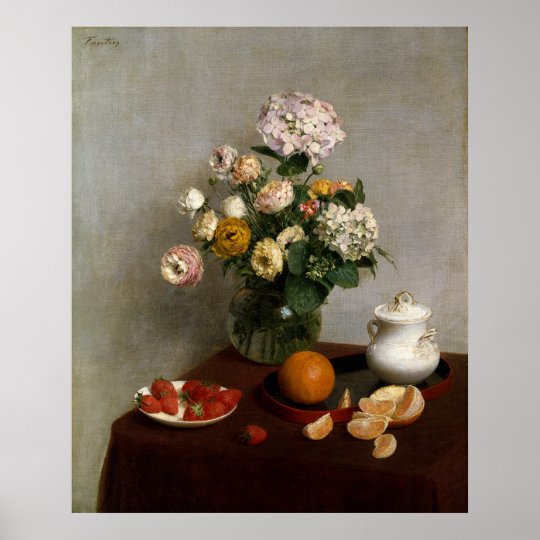 Flores de Verão e Frutos Poster