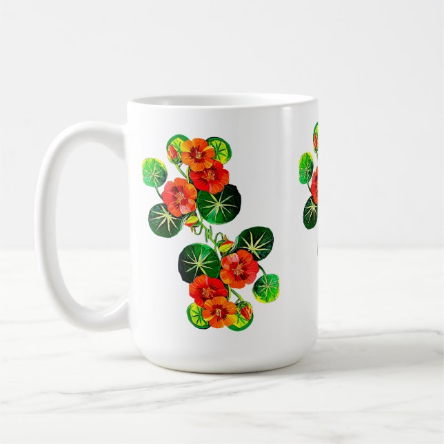 Flores do Brasil capuchinha collection, Coffee Mug (Left)