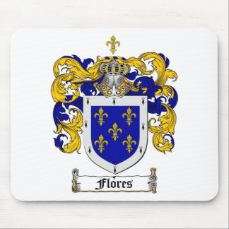FLORES FAMILY CREST -  FLORES COAT OF ARMS MOUSE MAT