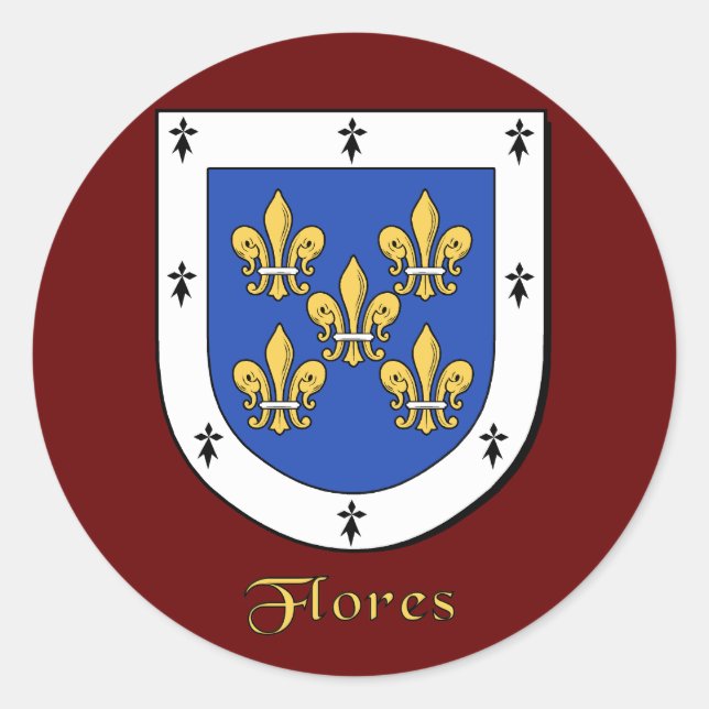 Flores Family Shield Stickers (Front)