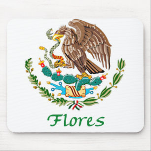 Flores Mexican National Seal Mouse Mat
