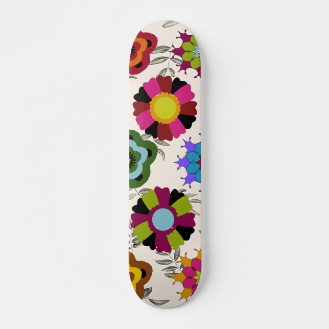 FLORES MEXICANAS DE NOVIEMBRE COLORES DIVERSOS SKATEBOARD (Front)