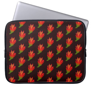 flores rojas laptop sleeve