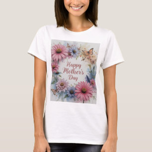 Flores silvestres Feliz Día de la Madre T-Shirt