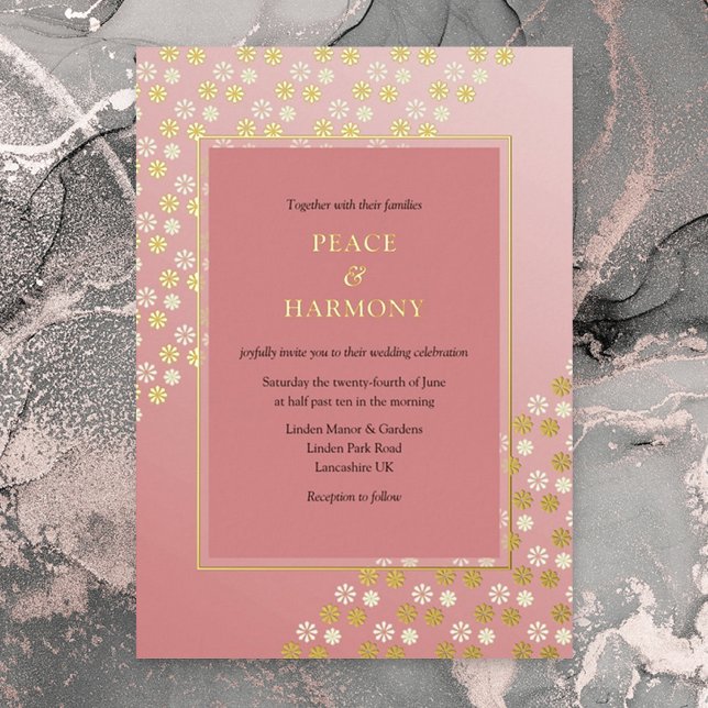 Florescent Dream Gold Floral Pink Wedding (Creator Uploaded)