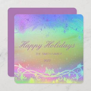 Florescent purple Christmas background Holiday Car