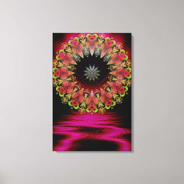 Floretiana Psychedelic Love Art  Wrapped Canvas (Front)