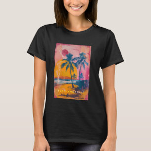 Florianopolis Brazil Retro Beach Sunset Vintage Pa T-Shirt