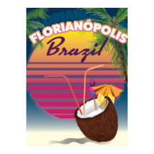 Florianópolis Brazilian travel poster