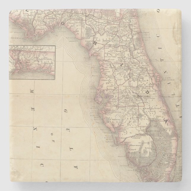 Florida 10 2 stone coaster (Front)