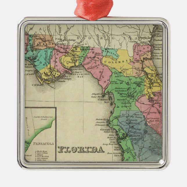 Florida 11 metal tree decoration (Front)