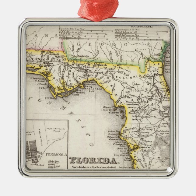 Florida 14 metal tree decoration (Front)