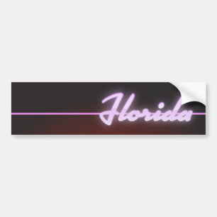 Florida 1984 neon poster bumper sticker