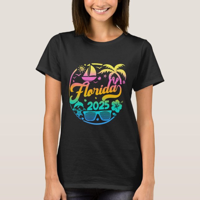 Florida 2025 Family Vacation Beach Matching Group  T-Shirt (Front)