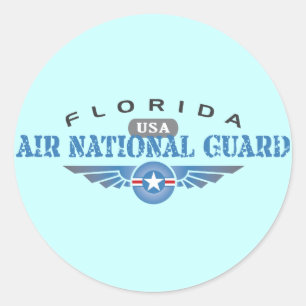 Florida Air National Guard Classic Round Sticker