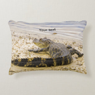 Florida Alligator from back view photography  Decorative Cushion
