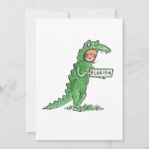 Florida Alligator Invitation