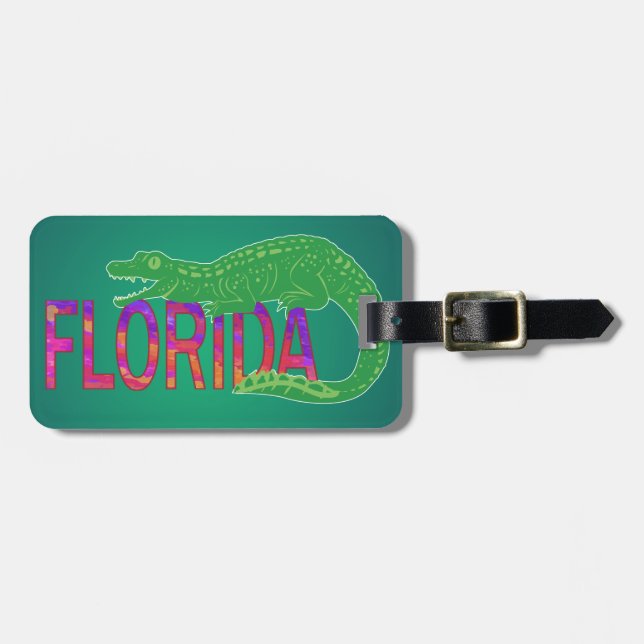 Florida Alligator Luggage Tag (Front Horizontal)